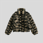 AMM Short Patchwork Fur Coat