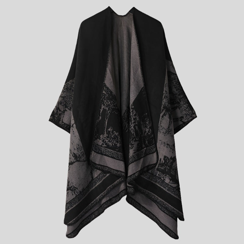 Textured Warm Poncho