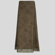 Ho Floral Trim Maxi Skirt