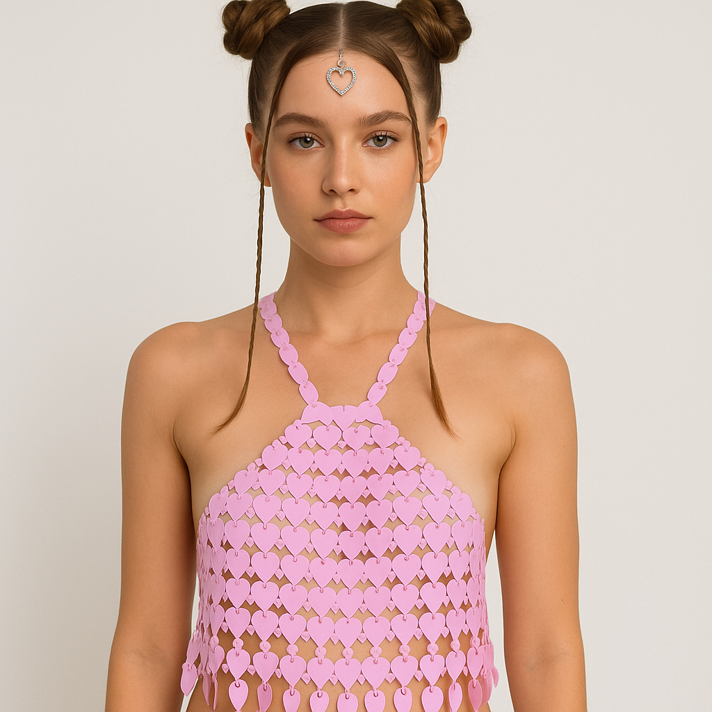 חולצת לבבות Pink love