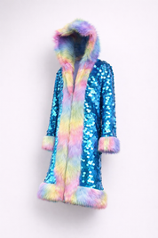 Colorful sequin fur coat - Shayli