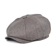 Herringbone Linen Cap