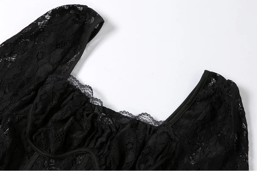 DIM Lace Ruffle Dress