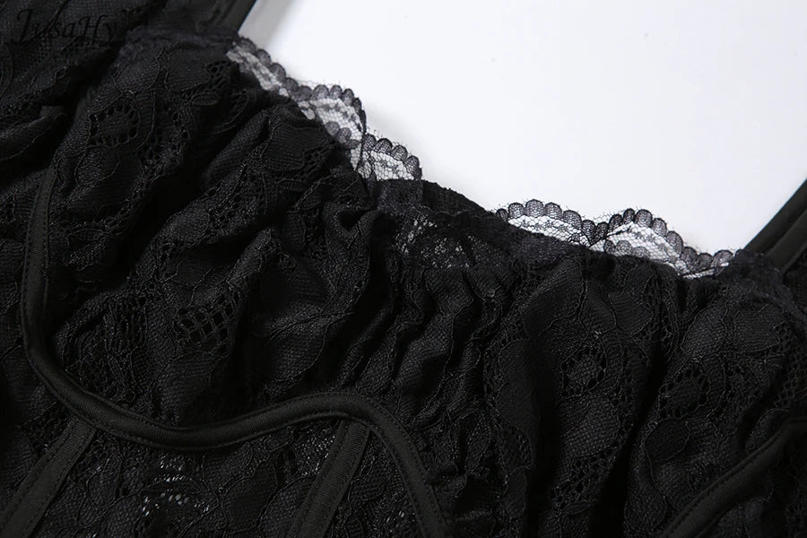 DIM Lace Ruffle Dress