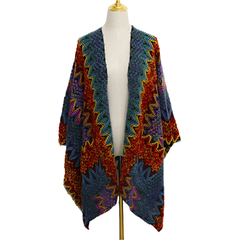 YOM Colorful Crochet Poncho