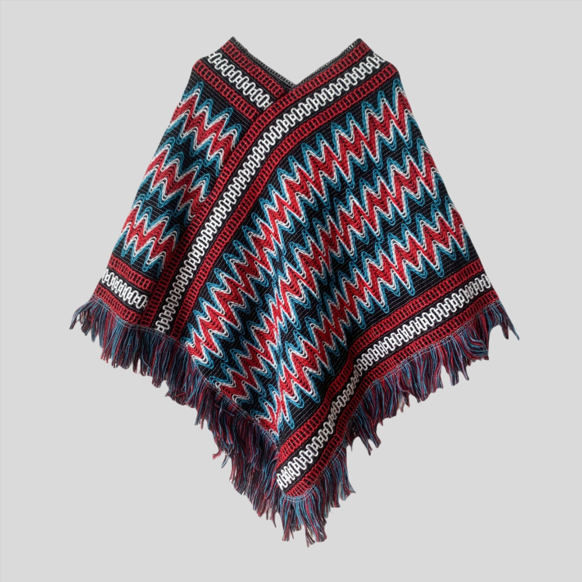 Tony Warm Colorful Poncho