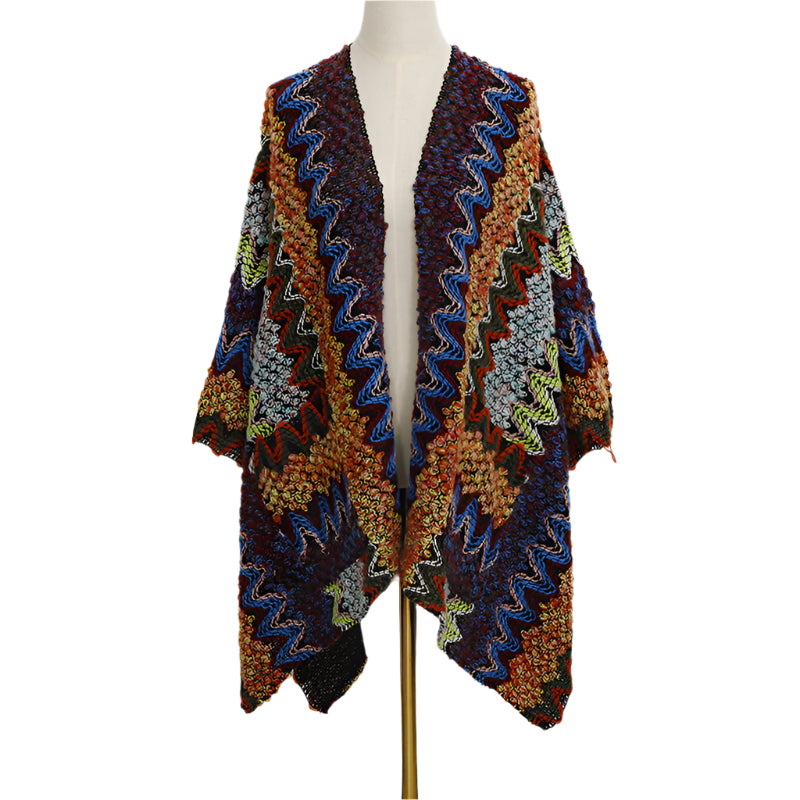 YOM Colorful Crochet Poncho