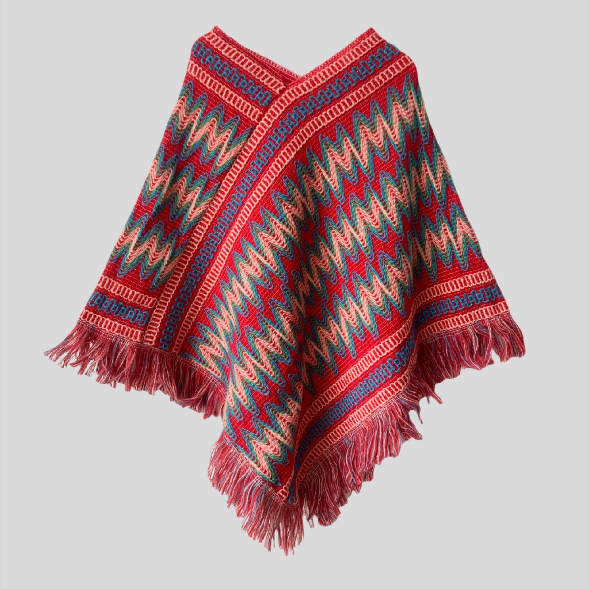 Tony Warm Colorful Poncho