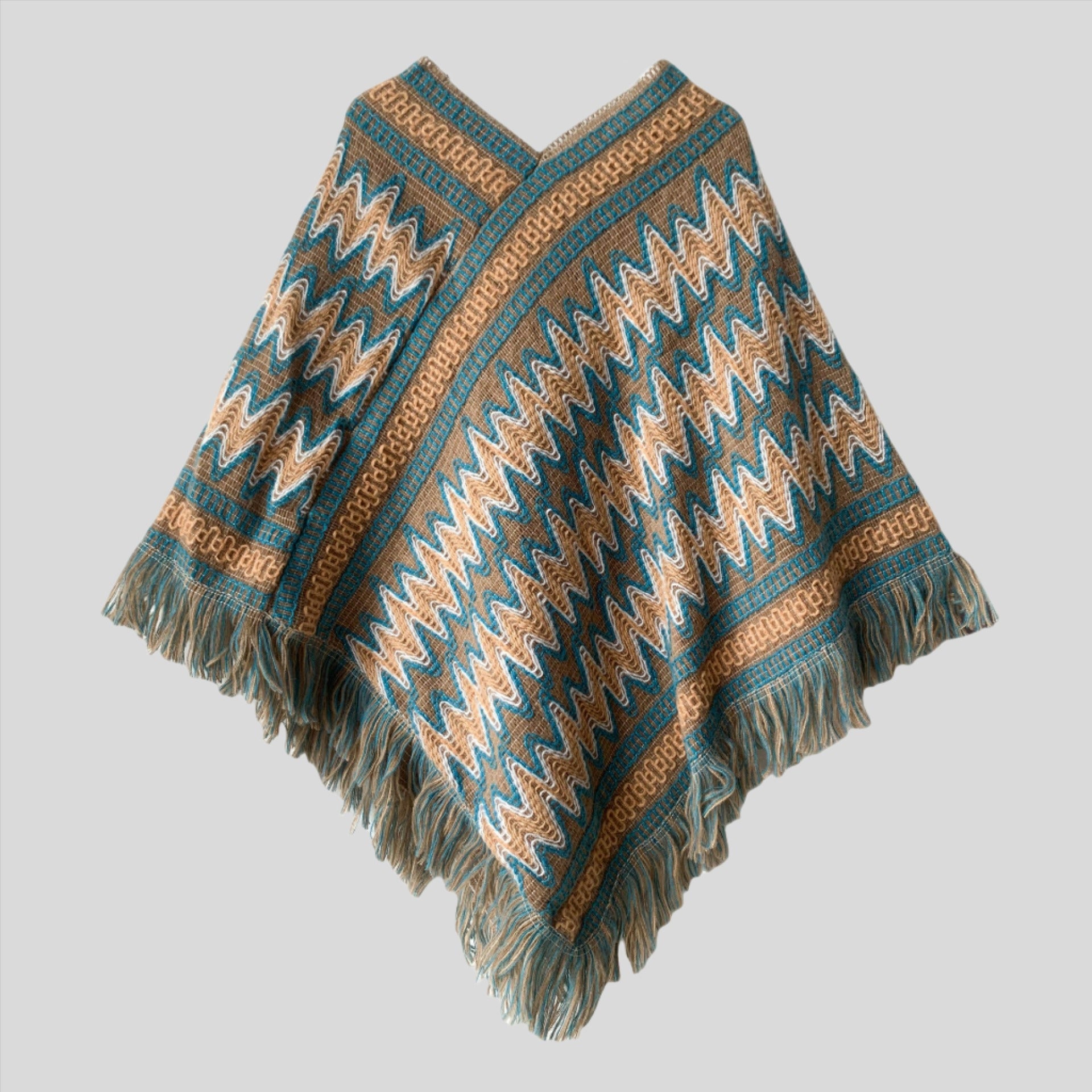 Tony Warm Colorful Poncho