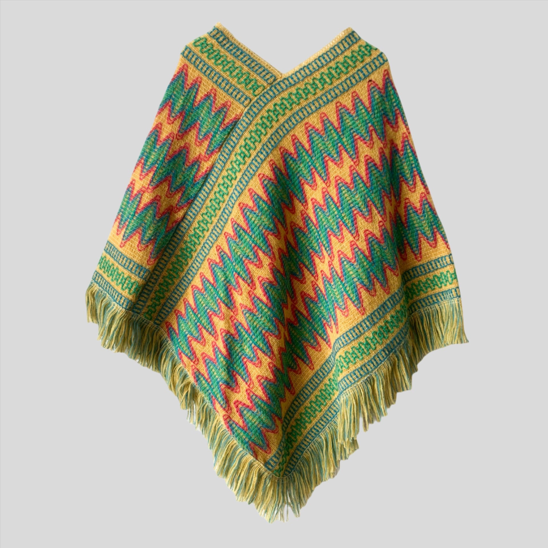 Tony Warm Colorful Poncho