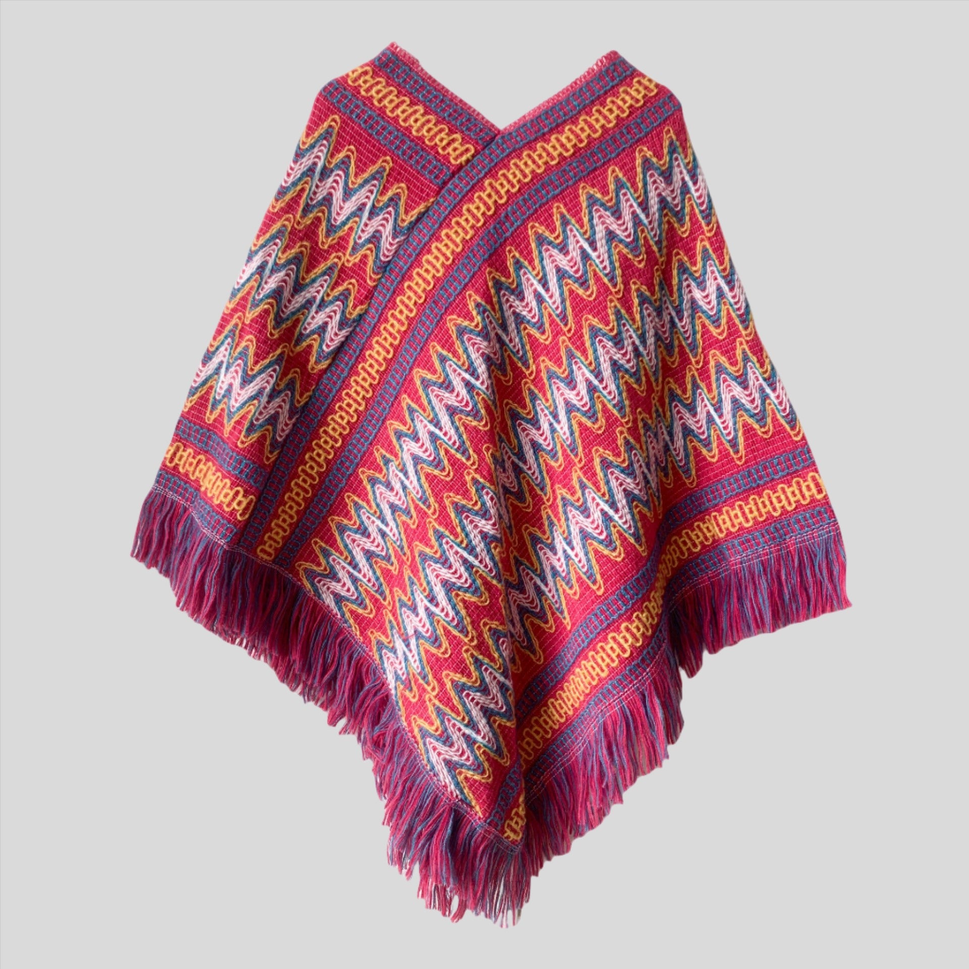 Tony Warm Colorful Poncho