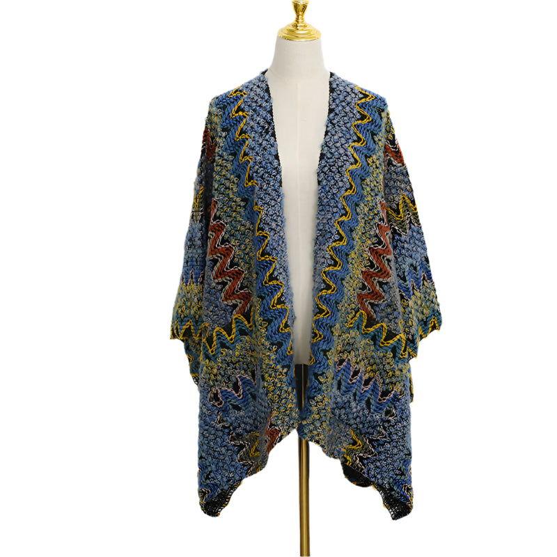 YOM Colorful Crochet Poncho