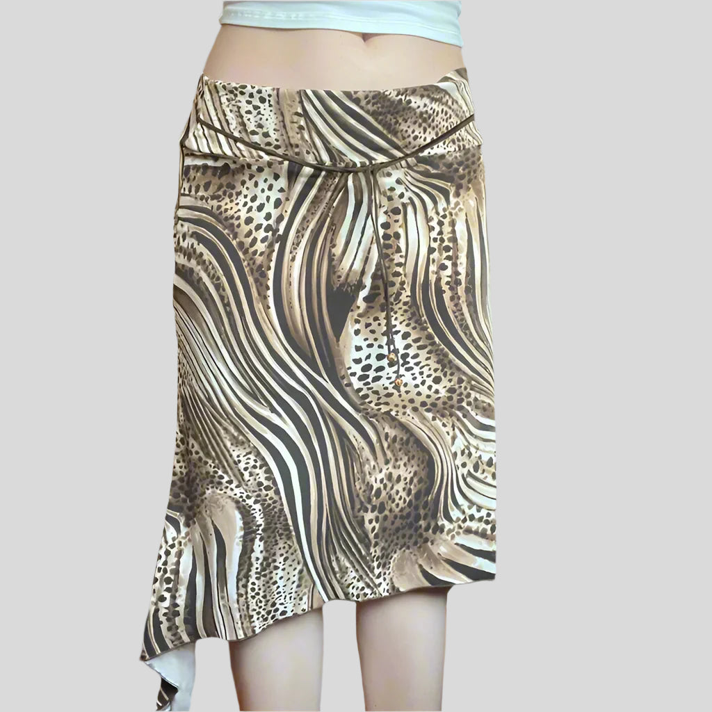 חצאית מדי מנומרת וינטג' דגם J