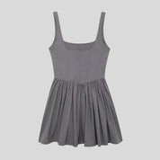 U Burgundy Velvet Mini Dress