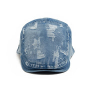 The Rafi Hat – Ripped Denim Beret