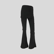 FI Black Flare Pants with Mini Skirt