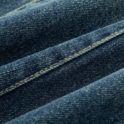 Short denim overalls