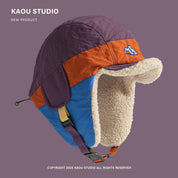 Retro Patchwork Bomber Hat