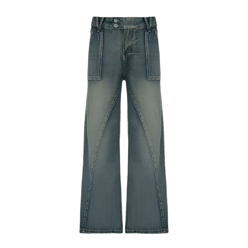 YOM Wide-Leg Low Jeans