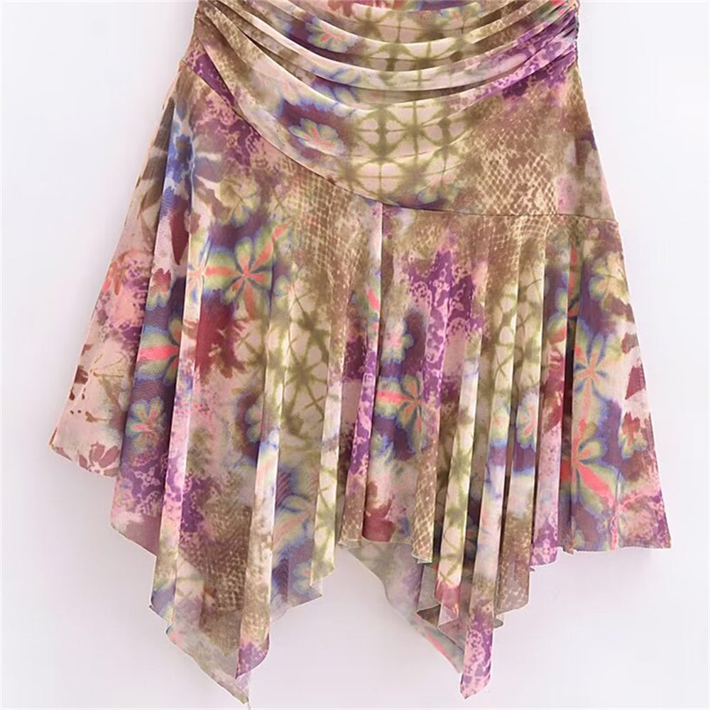 DIAN Floral Strapless Dress