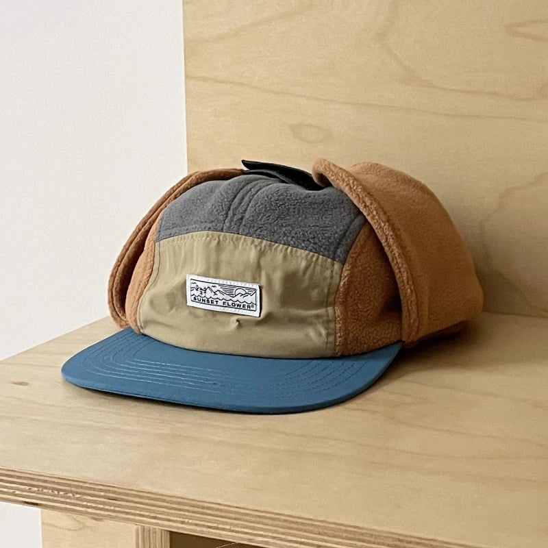 Color Block Fleece Pilot Cap