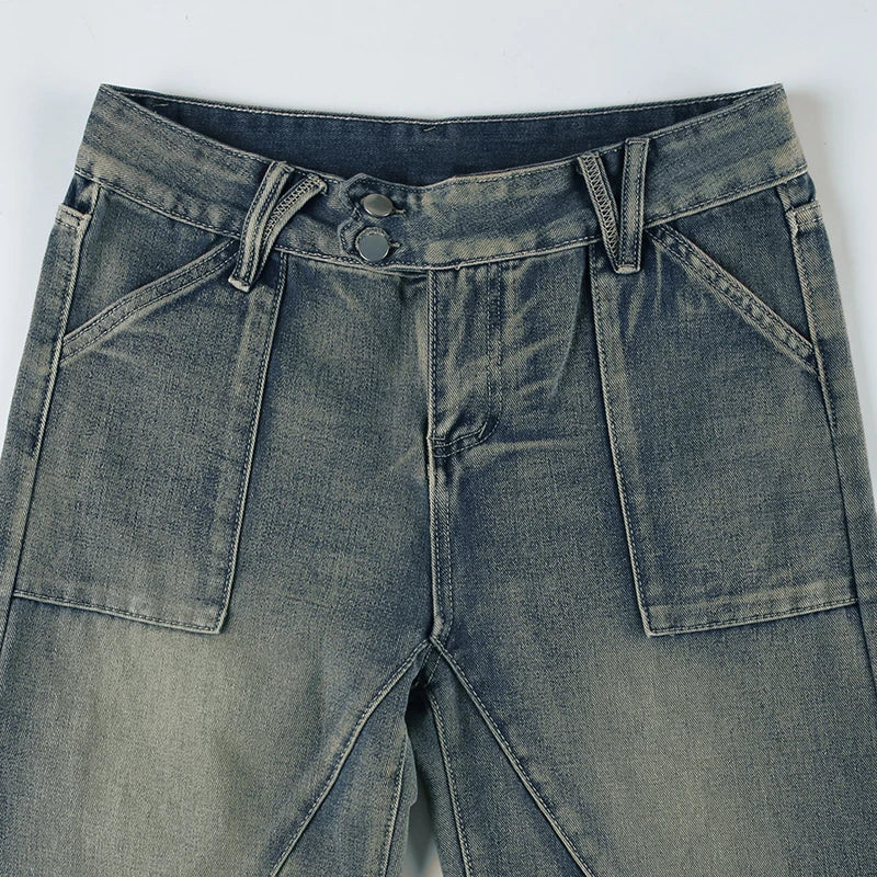 YOM Wide-Leg Low Jeans