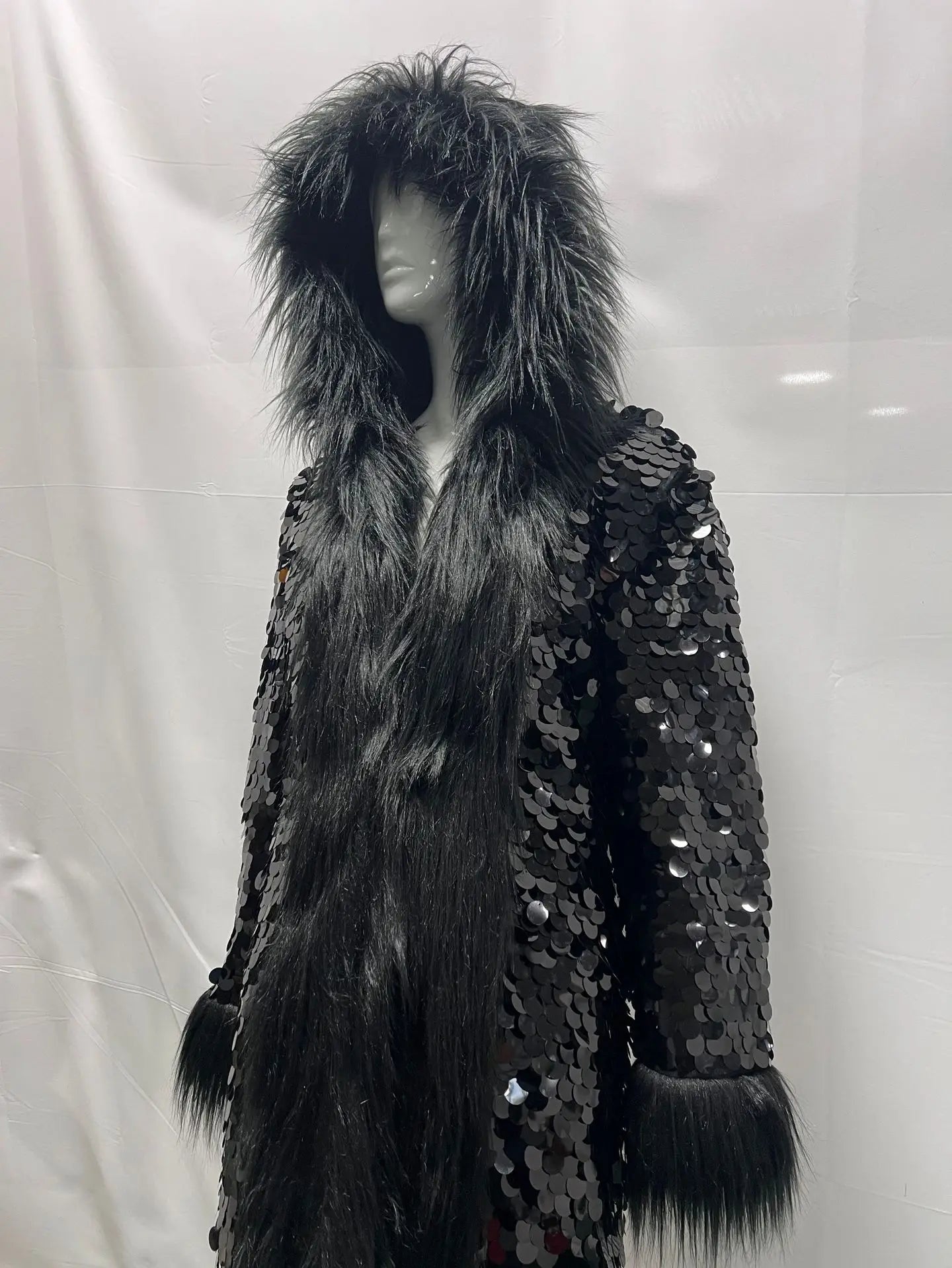 Colorful sequin fur coat - Shayli