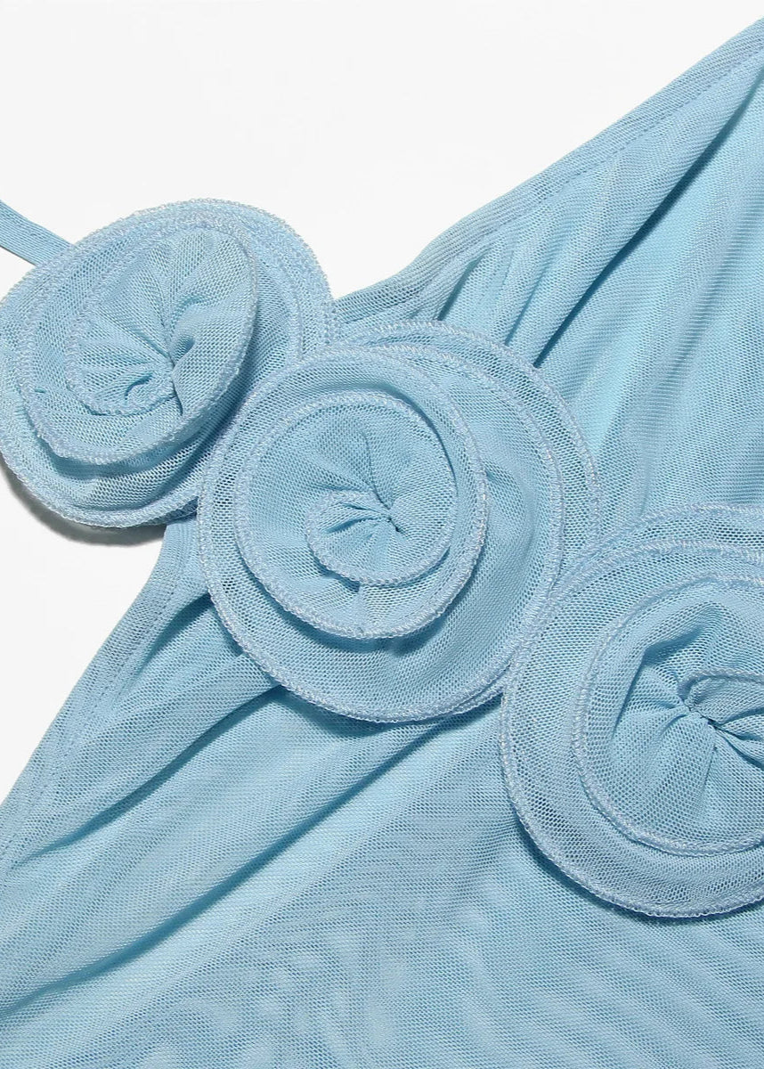 EMY Light-Blue Halter Dress