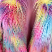 Colorful fur coat - star