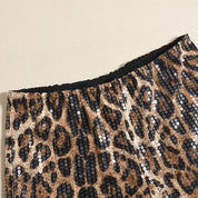 R Leopard Sequin Shorts