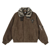 Fleece-Lined Cotton Winter Coat