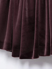 U Burgundy Velvet Mini Dress