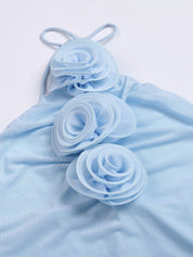 EMY Light-Blue Halter Dress