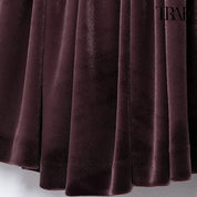U Burgundy Velvet Mini Dress