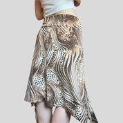 חצאית מדי מנומרת וינטג' דגם J