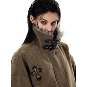 Fleece-Lined Cotton Winter Coat