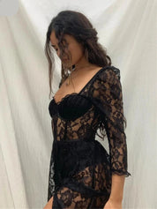 DIM Lace Ruffle Dress