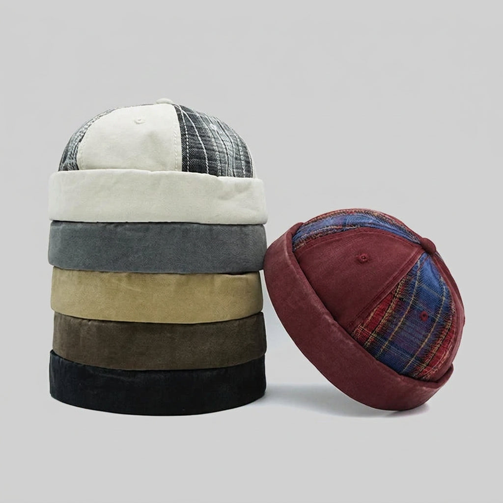 Plaid Patchwork Docker Cap