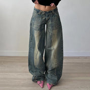 YOM Wide-Leg Low Jeans