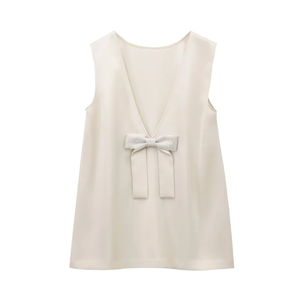 White Mini Bow Dress