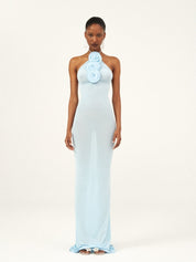 EMY Light-Blue Halter Dress