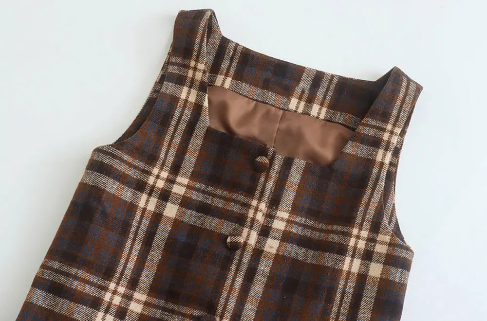 YY Plaid Mini Dress