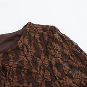 KI Brown Long-Sleeve Dress