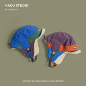 Retro Patchwork Bomber Hat