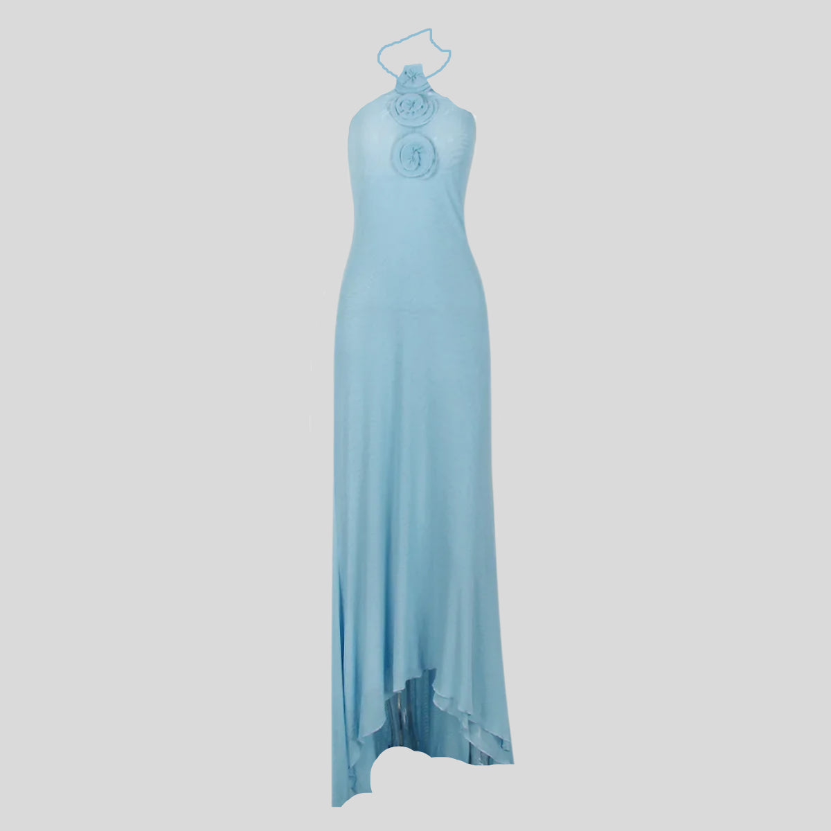 EMY Light-Blue Halter Dress