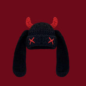 Devil Horn Long Ear Knit Hat