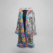 Colorful sequin fur coat - Shayli