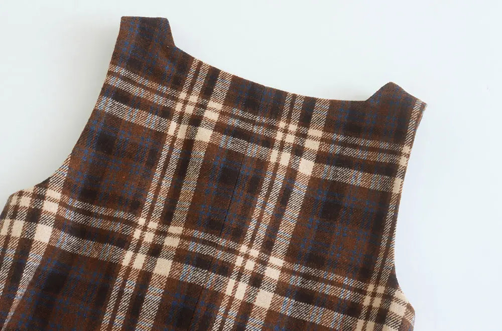 YY Plaid Mini Dress