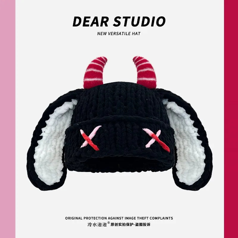 Little Devil Bunny Ear Beanie
