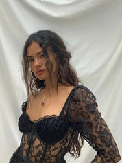 DIM Lace Ruffle Dress